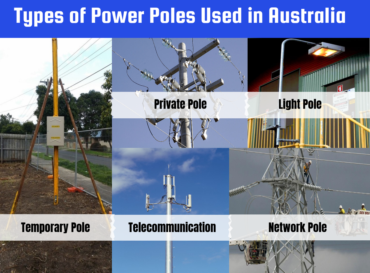 types of power poles in Australia