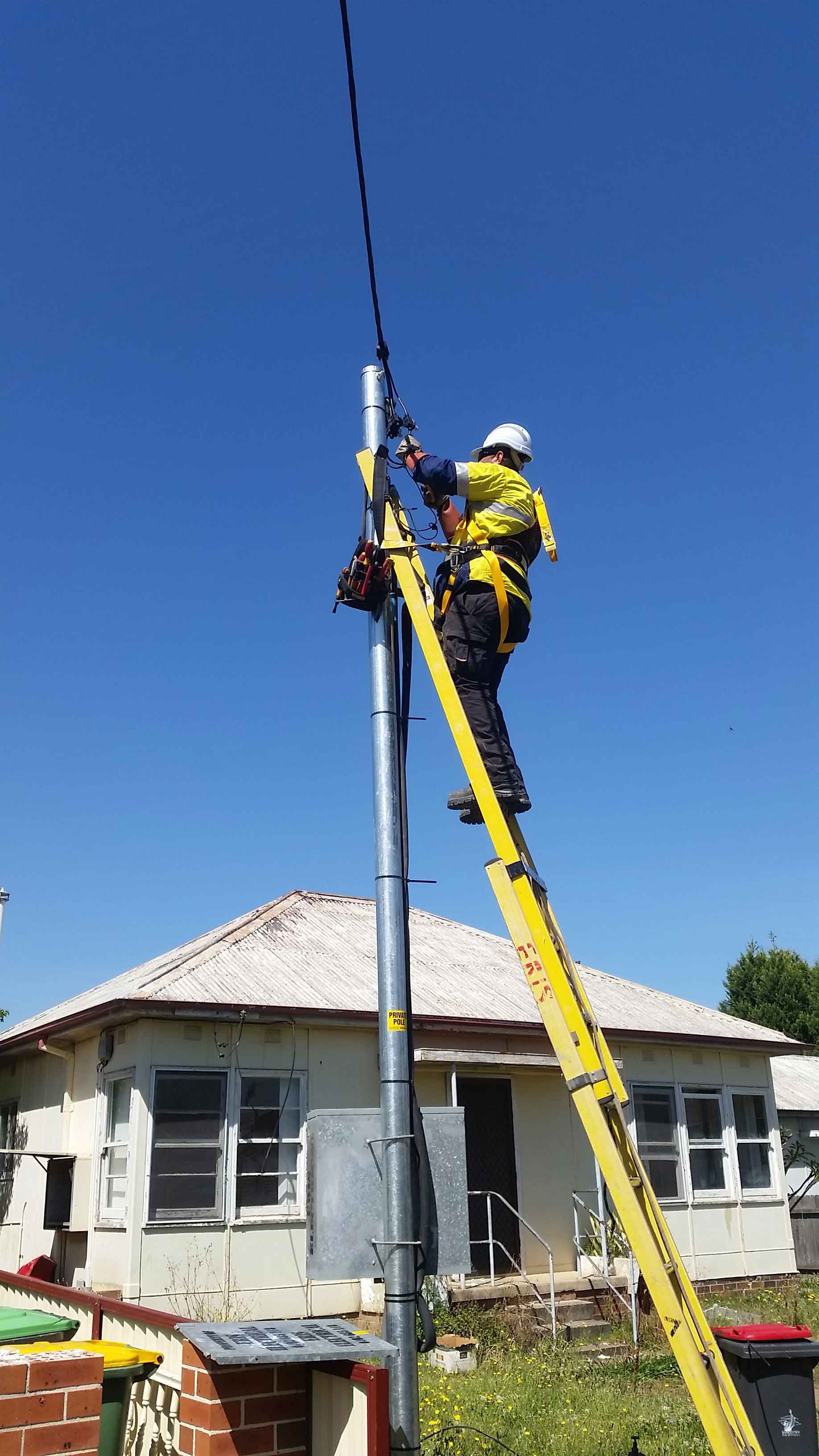 Live Power Pole Work