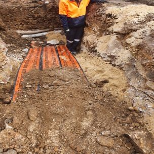 Underground cable installation