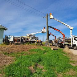 Eris power pole replacement work