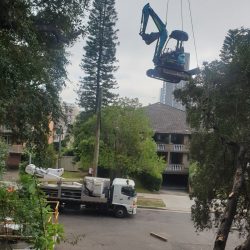 Excavator flying