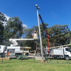 Light pole installation