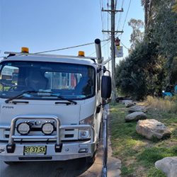 Live power pole work by Eris