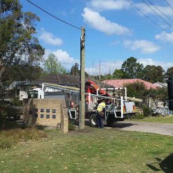 Power pole installation by Eris