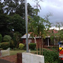 Replaced fallen power pole