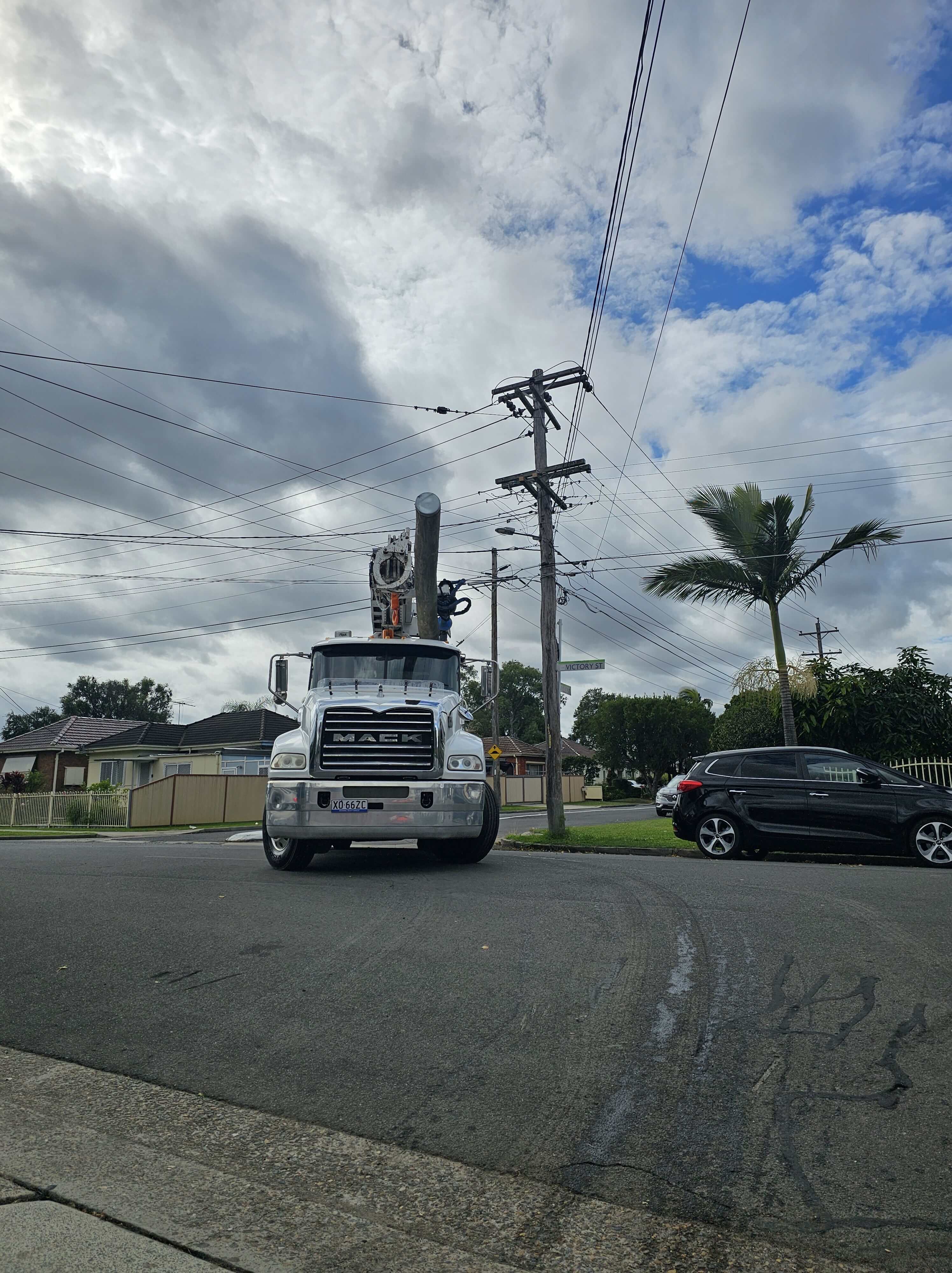 Power pole work