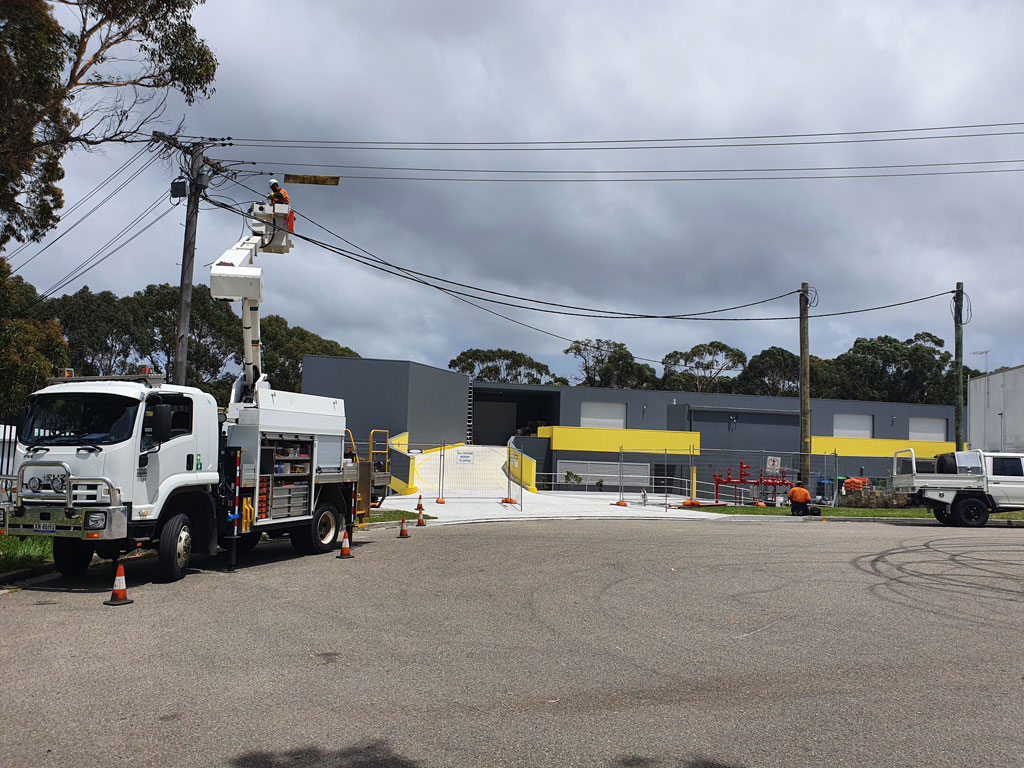 overhead line work