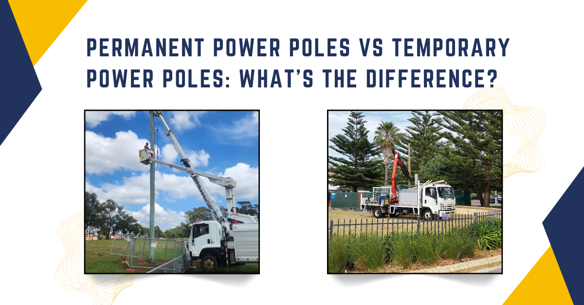 temporary power poles