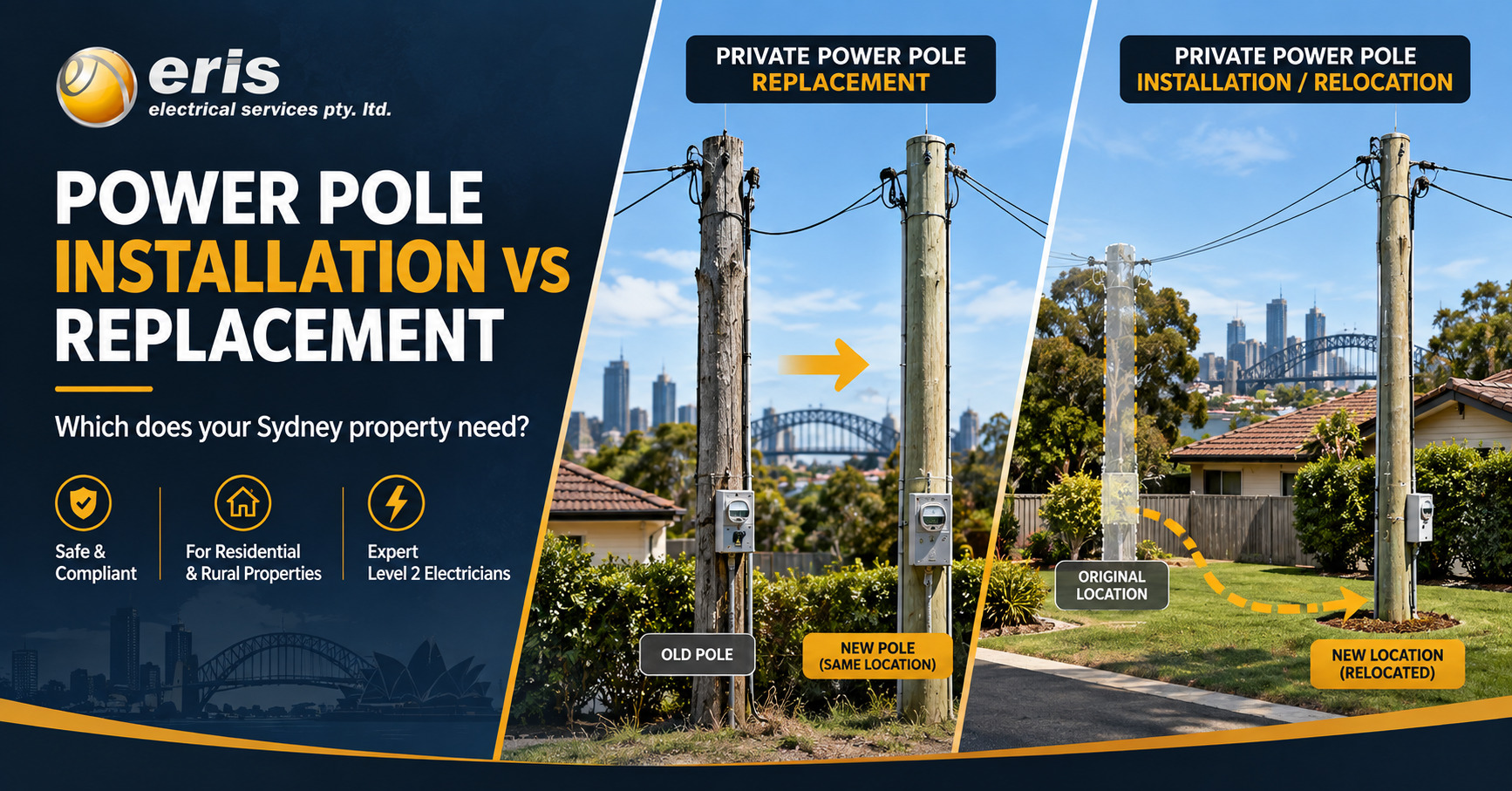 Power Pole Installation vs Replacement: Which Does Your Sydney Property Need?